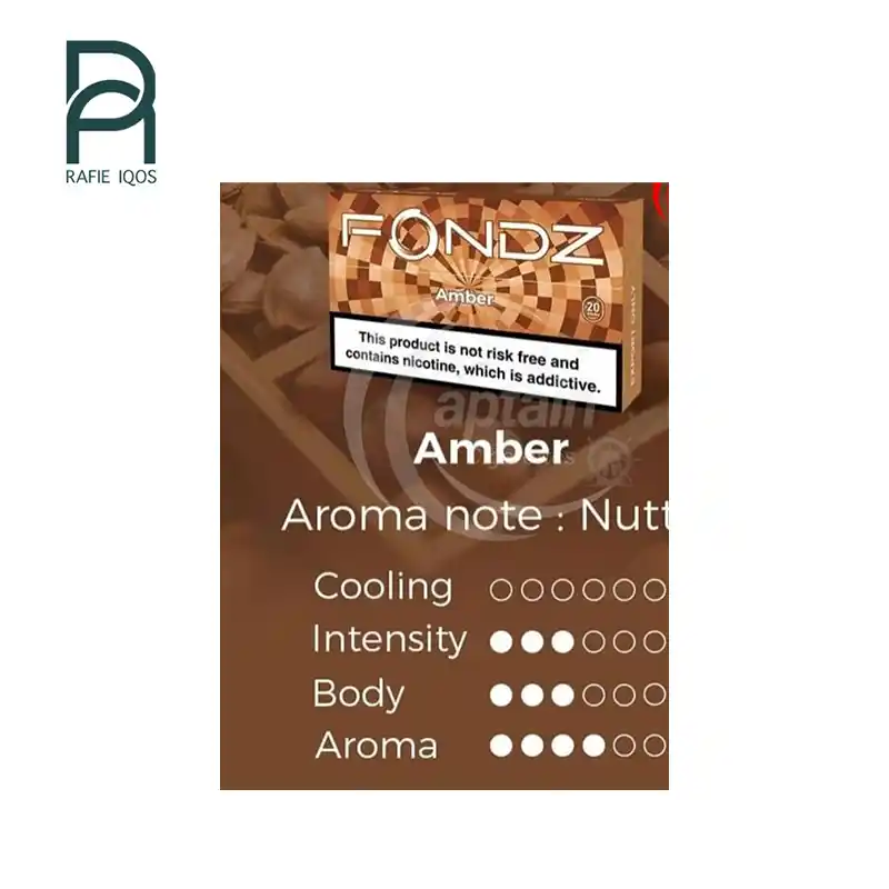 Fondz Amber یکی از طعم‌های متعادل و محبوب برند فوندز است که با پایه تنباکوی کلاسیک و رایحه‌ای گرم طراحی شده. این طعم فاقد خنکی و شیرینی‌ست و برای کسانی مناسب است که به دنبال یک تجربه ملایم، واقعی و آرامش‌بخش از مصرف تنباکو هستند.